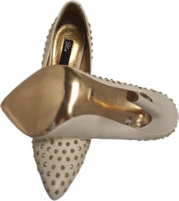 BLINK`-PUMPS-WHITE-STUDS-HEEL10CM-SIZE 39 — thumbnail 4