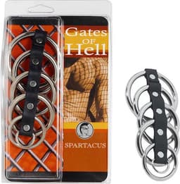 vscnovelty® Chastity Cage Device - kuisheidskooi - metalen ring - PU leer - zwart — thumbnail 3