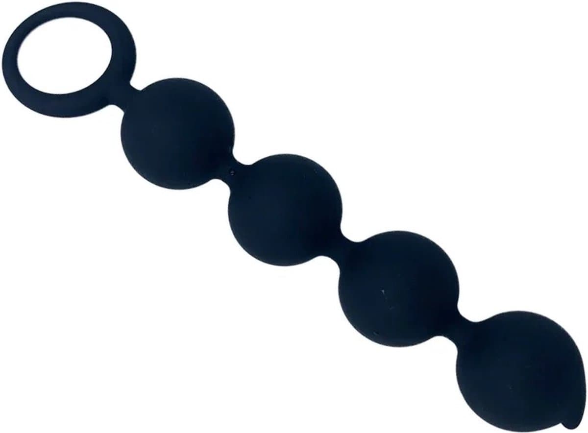 Anaal ketting - Anal Beads - Anaal Ballen - Anale Kralen - Anaal Plug - Anaal stimulator - Buttplugs - Zwart - 15 CM — afbeelding 1