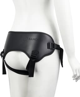 Banoch | Strap on harnas voor dildo's – verstelbaar in lengte – zacht neopreen om de heupen – universeel door 3 verschillende ringen voorbinddildo — thumbnail 1