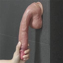 Lovetoy - Realistic Cocksucker Training Dildo - Platinum Silicone - 27cm — thumbnail 7