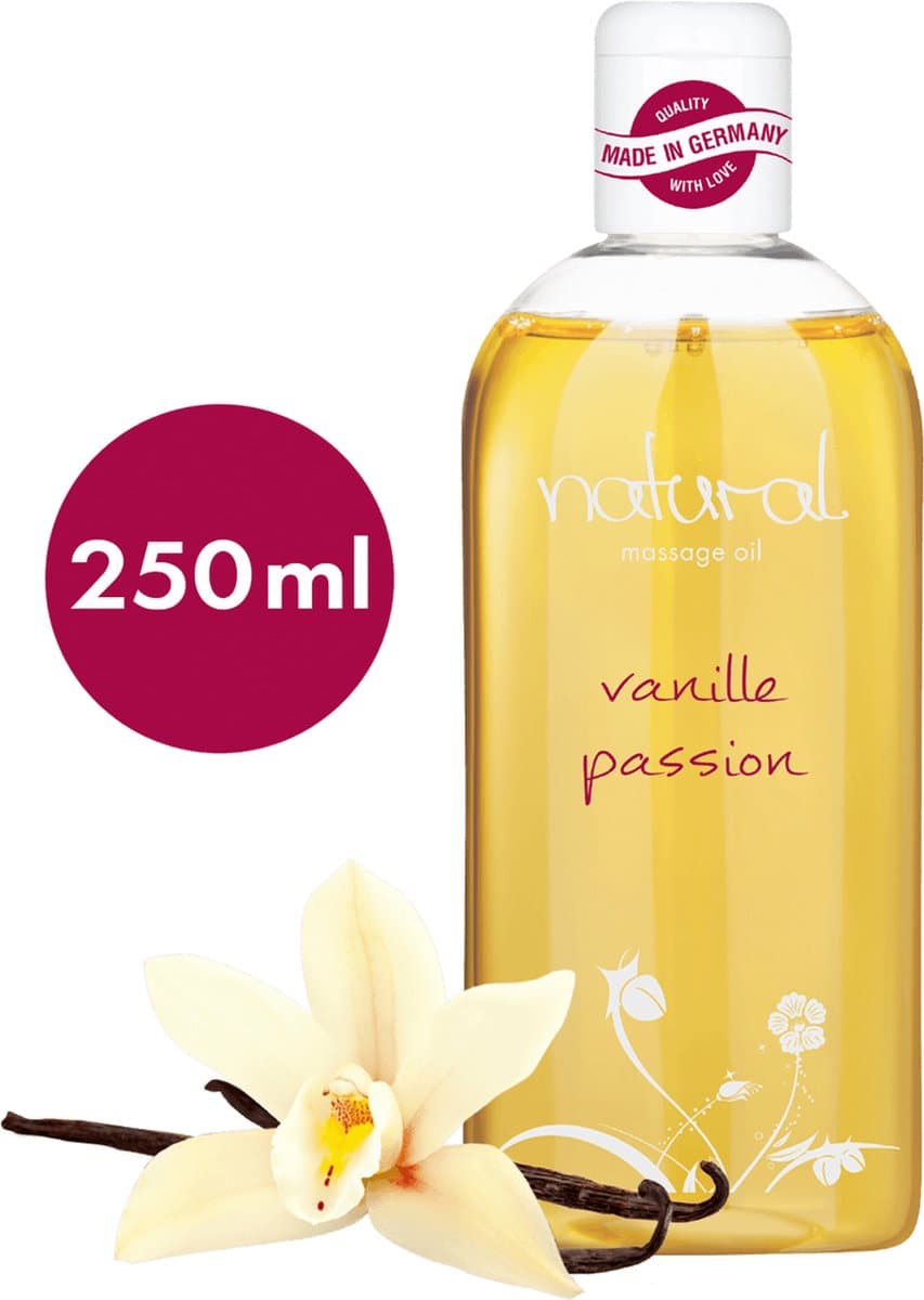Natural Wellness massageolie, erotische massageolie, sexy vanillegeur, 250 ml — afbeelding 1