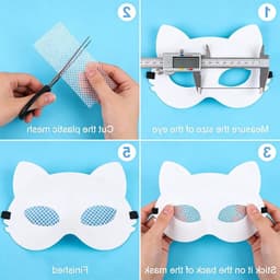 10 Vellen Witte Oognetten voor Fursuit Maskers, 21×30 cm Waterdicht PVC Mesh voor Therian Maskers, Cosplay Ogen en DIY Kat Maskers, Creatieve Cosplay Accessoires — thumbnail 4