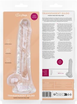 Jelly Dildo met ballen - 17 cm — thumbnail 4