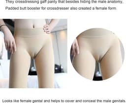 Verborgen Gaff Slip - Crossdresser Ondergoed - Dagelijkse Draag - Ergonomisch Ontwerp - 50 Grams - Natuurlijk — thumbnail 4