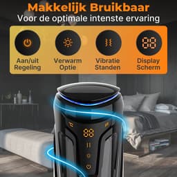 Masturbator voor Man Premium - Sex toys voor mannen - Versie 2.0 verbeterd model - Pocket Pussy - 9 vibratie standen - 8 zuig standen - verwarming optie - Masturbators - Automatische Blowjob simulator — thumbnail 3