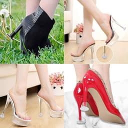 8 Pairs Heel Protectors voor High Heels - Bescherming voor Hakken - 4 Verschillende Maten - Geschikt voor Gras, Gravel, Buitenactiviteiten, Gemakkelijk Lopen — thumbnail 3