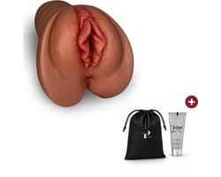 Pillow Pleasure® Sabrina - Pocket Pussy 2-in-1 - Masturbator voor Mannen - Realistische Kunstvagina & Anus - Sekstoys - Sex Toys voor Mannen - Inclusief Glijmiddel & Opbergzakje