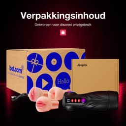 Jespro automatische Blowjob Simulator - Met 3 opzetstukken - 18 standen - Masturbator voor man - Voor mannen elektrisch - Sex toys - Penis vibrator - Vagina - Pocket pussy — thumbnail 8