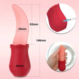 Tong vibrator voor vrouwen - Likende Tong Vibrator - Clitoris Zuiger - Likkende vibrator - Dildo Vibrator - Likkende Tong - Bef Vibrator - Clitoris Stimulator - Sex Toys voor vrouwen - 10 standen - Siliconen - Voor hem - Voor haar — thumbnail 2