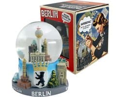 Berlijn Sneeuwbol - Stad Souvenir - Woonkamer Decoratie - Gedetailleerd Design - 9 x 6.5 x 9 cm - Multicolor