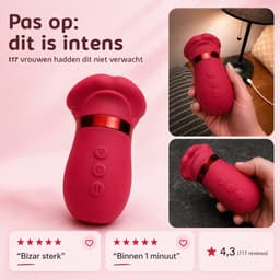 Sensual Desire® LIPS – Likkende Tong Vibrator – Vibrators & Sex Toys voor Vrouwen – 14 Standen met Zuigfunctie – Clitoris Stimulator Realistisch – Stil & Waterdicht — thumbnail 4