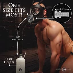 Gasmaskerset - Overload - Stroker - Zwart - Gas Masker Set Voor Ademspel — thumbnail 5