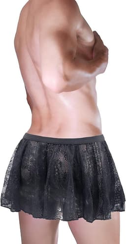 Sexy Sissy Panties voor Mannen - Kanten Mini Rok, Erotische Onderbroek voor Crossdressers en Cosplay, Perfect voor Nachtclubs en Lingerie Verzameling — thumbnail 3