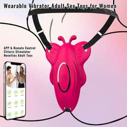 Draagbaar vibrerend vlinderei voor vrouwen, op afstand bedienbaar via een app, discreet, intiem speeltje. — thumbnail 5