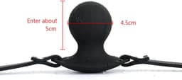 E-stim vibrerende mond gag - Elektrische schokjes - Remote control - Siliconen gag bal - Verstelbaar — thumbnail 2