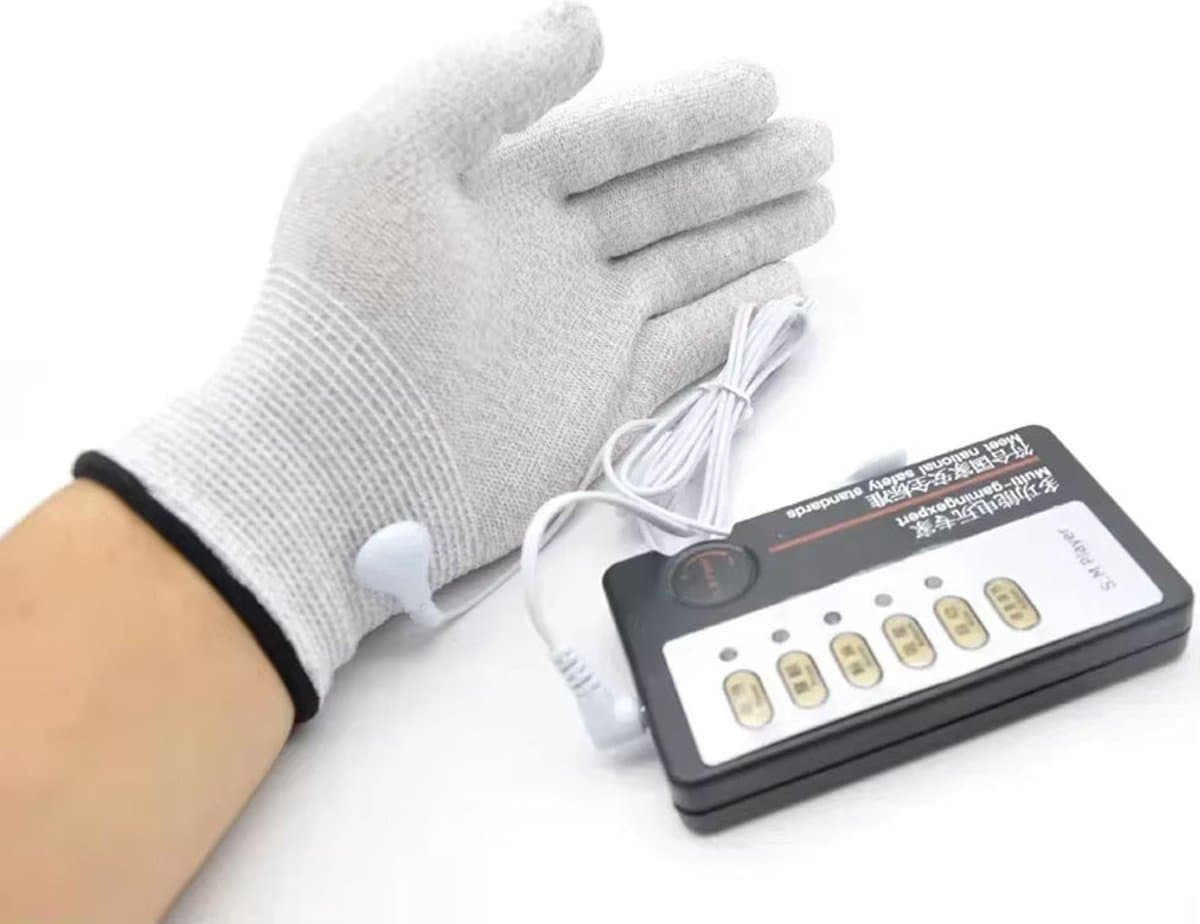 E-stim geleidende handschoenen - Elektrische erotische simulatie - Intieme delen - Massage - Met afstandsbediening — afbeelding 1