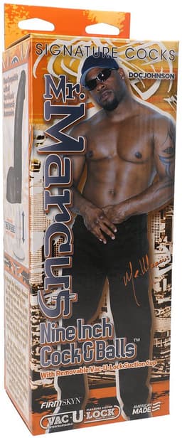 Doc Johnson Realistic Cocks XXXL dildo Mr. Marcus - Cock & Balls zwart - 22,61 cm — thumbnail 3