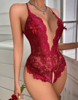 Erotische Lingerie I Sexy Lingerie Set I Sexy Kanten Body I Erotische Body I Open Kruis I Maat L — thumbnail 8