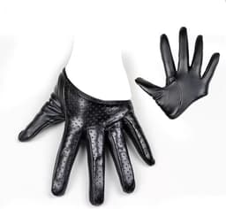 Sexy PU Lederen Handschoen - Zwart - Lingerie - Handschoenen — thumbnail 1