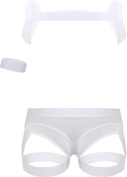 Heren Mankini Harnas - Polyester Nylon Spandex Lingerie Kostuum voor Feest en Club — thumbnail 5