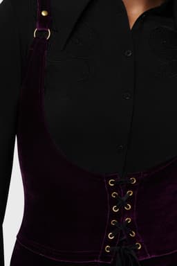 Killstar Beneath The Eclipse - Night Petal Underbust Corset Dames Korset - paars - 3XL — thumbnail 3