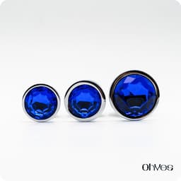 Metalen Buttplugs voor mannen en vrouwen - Erotiek & Seksspeeltjes - Buttplug Set 3-Delig - Anale speeltjes & Butt Plug - Blauw — thumbnail 3