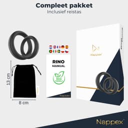 Cockring Siliconen 2 Maten - Nappex™ Rino Penisring Set voor een Stevige Erectie [Discreet Verzonden] - Penisringen voor Mannen - Rekbare Ballstretcher - Sex Toys voor Mannen en Koppels - Kamasutra - BDSM - Seksspeeltjes - Erotiek — thumbnail 11