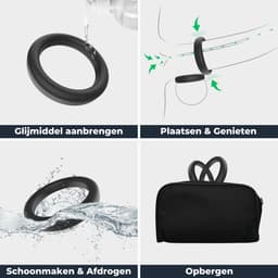 Cockring Siliconen 2 Maten - Nappex™ Rino Penisring Set voor een Stevige Erectie [Discreet Verzonden] - Penisringen voor Mannen - Rekbare Ballstretcher - Sex Toys voor Mannen en Koppels - Kamasutra - BDSM - Seksspeeltjes - Erotiek — thumbnail 9