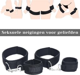 Quvo® Benenspreider bdsm - Seksspeeltjes voor Koppel – Erotiek Toys - Sex Sling – Love Swing – Discreet Verpakt – Zwart- 16cm x 10cm x 5 cm; 170 g — thumbnail 6