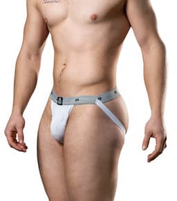 MM Sports The Original Swimmer/Jogger Jockstrap 1 inch White - MAAT M - Heren Ondergoed - Jockstrap voor Man - Mannen Jock — thumbnail 3