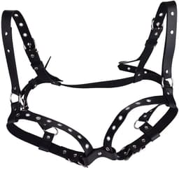 Open Borsten Harnas - Bloot BH - BDSM - PU Leer - Lingerie — thumbnail 5