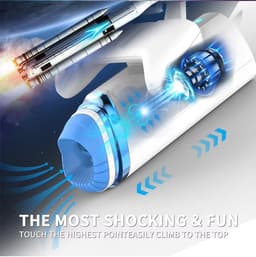 Masturbator voor Man - Sex Toys voor Mannen - Blowjob Simulator - Telefoonhouder – Zuigende & Knijpende Sex Toys voor mannen - Automatisch Vibrerende Blowjob Masturbators - Pocket Pussy Zelf Electrisch – USB Oplaadbaar – Wit — thumbnail 3