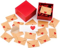 Romantische Liefdesbriefjes en Lege Kaartjes met Mini Enveloppen voor Cadeau