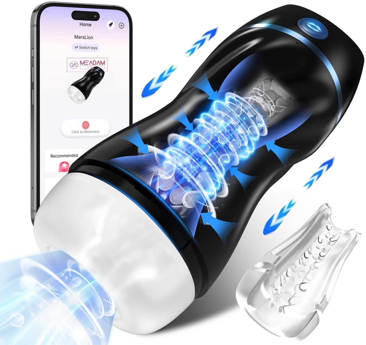 ME'ADAM Y-Serie - Masturbator voor man - met krachtige zuigfunties - Inclusief complete accessoires pakket - Pussy en Deepthroat - Pocket Pussy - Kunstvagina - Realistische Masturbator van hoge kwaliteit. - Sex toys voor mannen — afbeelding 1