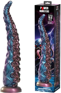 Power Monsters - Maelstrom Beastlord - Tentakel Dildo - Blauw/Paars/Goud — thumbnail 1