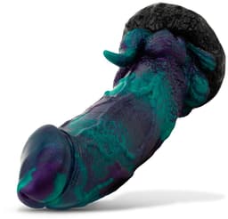 Mythical Mates - Dragonfly Dildo Paars & Groen - 22.6 cm — thumbnail 3