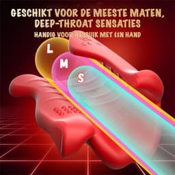JustFun Masturbator met App Control - 9 Vibratiestanden - Sex Toys voor Mannen - Pocket Pussy - Zwart / Rood — thumbnail 4