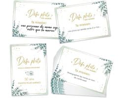 Bruiloft Spelletjes - Feestactiviteiten - Gasten Vermaken - 51 Unieke Uitdagingen - 7cm x 10cm