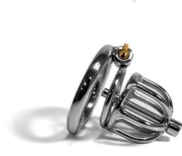 Black Label - The Knob Maker Chastity Cage - RVS Verwisselbare ringen — thumbnail 8