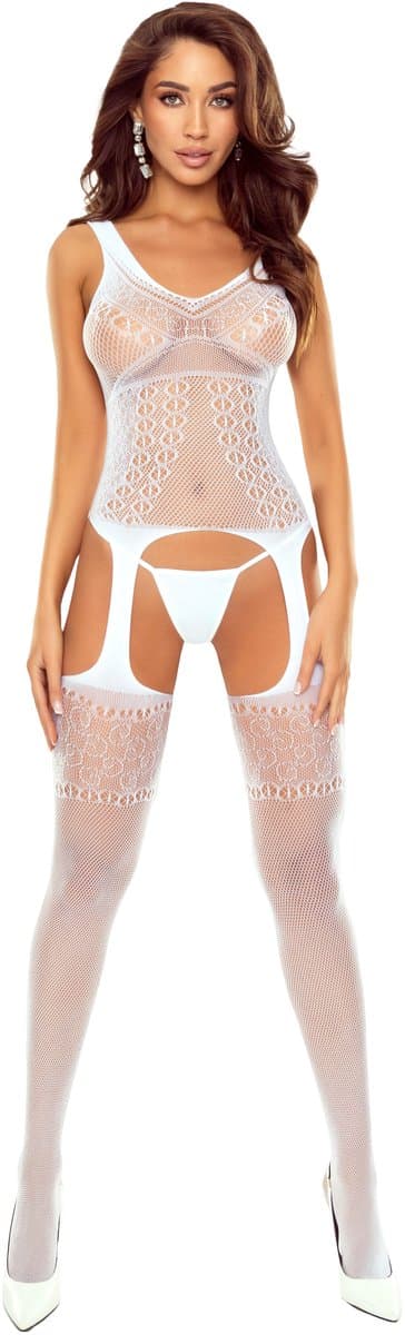 Bodystocking BS122 wit O.S. — afbeelding 1
