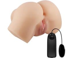 CRAZY BULL Hailey Vibrating Realistic Masturbator Vagina And Anus