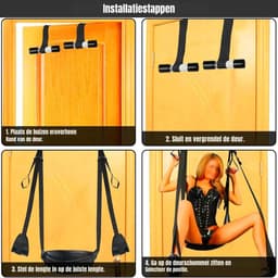 Core® Sex Schommel - Sex Swing Extra Stevig – Seksschommel met Gratis Blinddoek – Zwart - 30cm x 26cm x 8cm — thumbnail 2