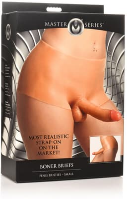 XR Brands Boner Briefs - Penis Panties - Small erotisch kostuum - beige — thumbnail 2