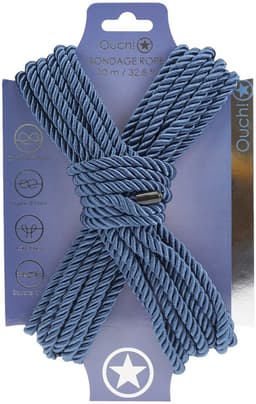 Ouch! by Shots - Polyester Bondage Touw - 10 m - Marineblauw — thumbnail 1