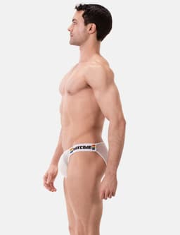 Barcode Berlin Pride Brief Regiro White - MAAT S - Erotisch Heren Ondergoed - Slip voor Man - Sexy mannen Slip — thumbnail 3