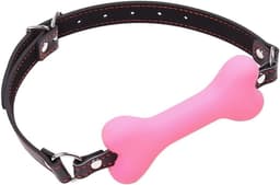 Daity Leren fixatiebanden, balvormige mondprop, siliconen bondage balgag, hondenbot mondprop, roze huisdierbot bijtbal, bondage siliconen fixatie, slaaf SM-spel voor geliefden/koppels — thumbnail 5