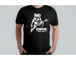 Grappig Ewok Rock Muziek Gitaar T-shirt Cadeau voor Mannen en Vrouwen