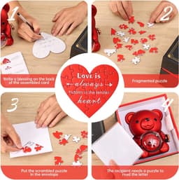 Romantische teddybeer met rozenbloem - Perfect cadeau voor Valentijnsdag, Moederdag, bruiloften en jubilea — thumbnail 7