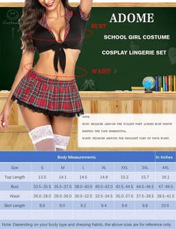 Roleplay lingerieset met minirok en sexy kostuum voor studenten — thumbnail 2